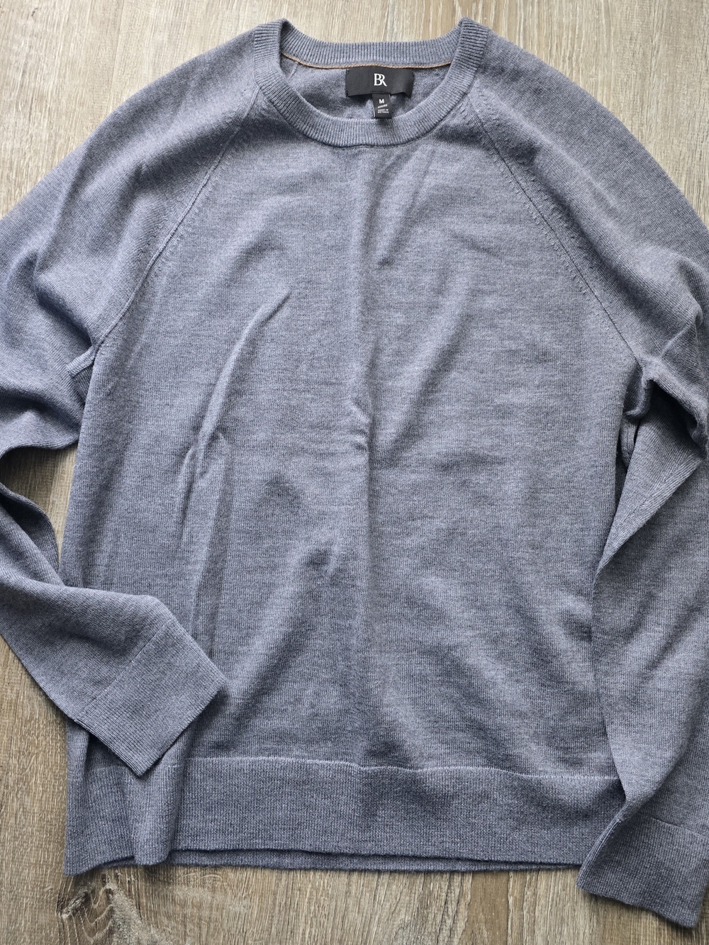 Banana Republic Men’s Crewneck Sweater in Heather Blue-Gray